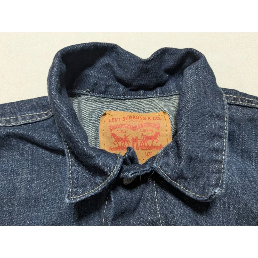 Levis Trucker Jacket - Youth Large 12/13 Years‎ Dark Wash EUC